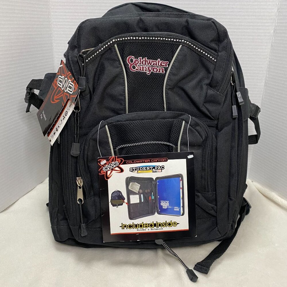 Coldwater Canyon Student-Pac Backpack With Binder & Notebook - Black